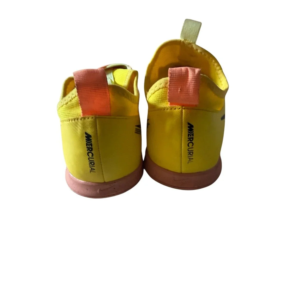 Nike Air Zoom Mercurial Kids Indoor Soccer Shoes Yellow Pink DJ5619-780 Sz 5.5Y